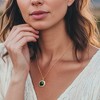 Ross-Simons 5.75 Carat Emerald and 1.10 ct. t.w. White Topaz Pendant Necklace in 18kt Gold Over Sterling Size 18 - 2 of 3