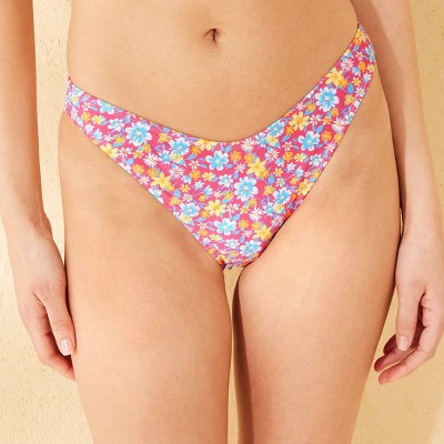 Women's Low-Rise High Leg Cheeky Bikini Bottom - Wild Fable™