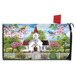 Briarwood Lane Mailbox Cover  - Standard Size - Church in Spring For Spring Mailbox Cover - 1 of 3