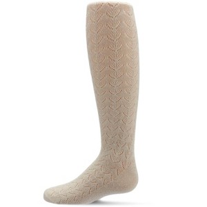 Memoi Toddler Shimmer Pointelle Cotton Tights - 1 of 3