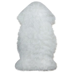 Northlight 2’ x 3’ Furry Chic Ivory White Faux Fur Plush Pile Area Throw Rug - 1 of 1