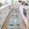Washable Vintage Rug Non Slip Low Pile Rug Soft Throw Floor Cover Foldable Indoor Carpet for Living Room Bedroom Playroom Nursery - 2 of 4