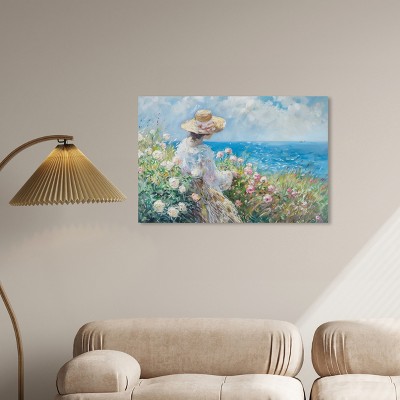 Gentle Sea Impressionist Canvas Wall Art, 36" x 54", Gallery Wrapped