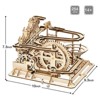 ROBOTIME Marble Run Wooden 3D Jigsaw Puzzle  Puzzles for Teens Boys Adults, Beige, 10"*9.3"*7.3" - 4 of 4