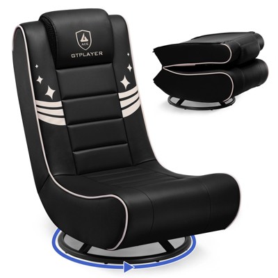 GTPLAYER Gaming Rocker, Swivel Chair, Foldable Game Chair, Breathable Leather