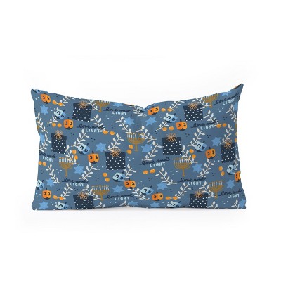 Light blue and orange best sale throw pillows