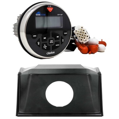 Clarion GR1BT MARINE USB/MP3/WMA/BT RECEIVER With Stinger SPXRZRDASH2 19+ RZR Round Radio Dash Kit