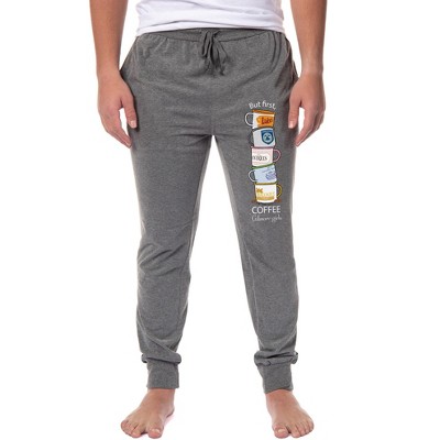Gilmore Girls Pajama Pants Men's Luke's Diner Coffee First Loungewear Jogger Pajama Pants Graphite