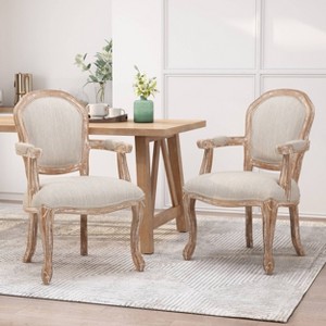 2pk Baldner Traditional Upholstered Dining Chairs - Christopher Knight Home - 1 of 4