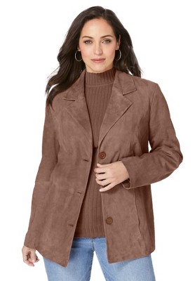 Jessica London Women's Plus Size Suede Blazer