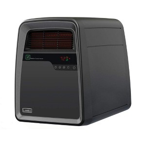 Lasko QB16103 Portable Electric 1500 Watt Room Infrared Quartz Space Heater with Remote, Adjustable Thermostat, Digital Controls, and 8 Hour Timer - 1 of 4
