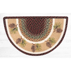 Earth Rugs Pinecone Printed Slice Tread – 18"x29" Nature-Inspired Decorative - 1 of 3