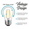 Luxrite 4W Vintage A15 LED Bulb Dimmable, 400 Lumens, 2700K Warm White E26 40W Equivalent Clear Glass Filament Light Bulbs Damp Rated UL Listed 4 Pack - 4 of 4