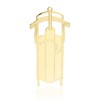 Gloria Duchin Goldtone Sled Tree Ornament - 3 of 3