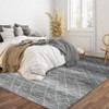 Modern Abstract Machine Washable Area Rugs for Living Room Ultra Soft Non Slip Low Pile Carpet for Bedroom Dining Room - 2 of 4