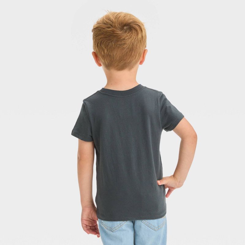 Toddler Boys' My Dad Rocks Short Sleeve Graphic T-Shirt - Cat & Jack™ Charcoal Gray, 4 of 5