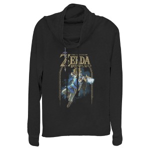 Juniors Womens Nintendo Legend of Zelda Breath of the Wild Arch Cowl Neck Sweatshirt - 1 of 3