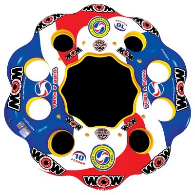 WOW Sports 13-2060 Tube A Rama 10-Person Floating Party Island River & Lake Raft