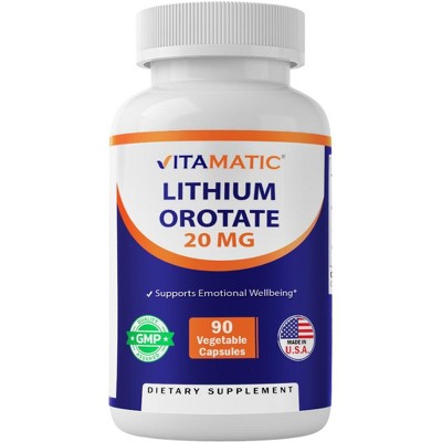 Lithium Orotate 20mg 90 Capsules