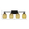 Toltec Lighting Uptowne 4 - Light Vanity in  Dark Granite with 5" Cayenne Linen Shade - 2 of 2
