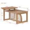 LIVAREEmlen Modern 2 Piece Nesting Rattan Wood+ MDF Coffee Table Set in Natural - 2 of 4