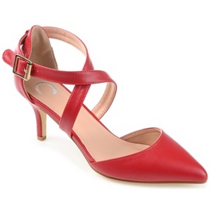 Journee Collection Womens Riva Pointed Toe Mid Heel Pumps - 1 of 4