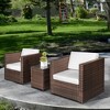 Resenkos Wicker Bistro Patio Set, Two Chairs And A Matching Outdoor Table, - 3 of 4