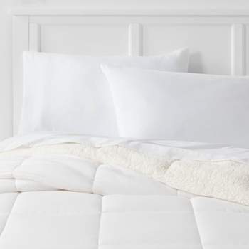 Faux Shearling Washed Microfiber Reversible Comforter - Room Essentials™