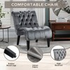 MOONMISS Comfy Velvet Armless Accent Chair, Upholstered with Durable Solid Wood Frame,Easy Assembly - 3 of 4