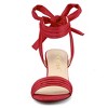 Allegra K Women's Back to College Open Toe Ankle Tie Back Block Heels Sandals - 2 of 4