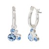 Disney Minnie Mouse Silver Plated Hoop Latch Back Birthstone Earrings - 4 of 4