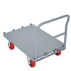 Cesicia 36 x 24" Steel Panel Truck, Lumber Cart, Platform Truck with 6" Swivel Brake Casters, 1Front and 2 Side Handrails, capacity 2000 lbs - 4 of 4