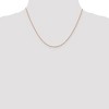 Black Bow Jewelry 1.1mm 14K Rose Gold Solid Flat Cable Chain Necklace - 2 of 4