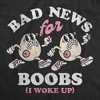 Bad News For Boobs I Woke Up Baby Bodysuit Funny Sarcastic Graphic Novelty Jumper For Infants - Crazy Dog Baby Bodysuit For Foodies Black Newborn - 2 of 4