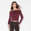 Women's Long Sleeve Synthetic Off the Shoulder Party Top - Wild Fable™ - 2 of 4