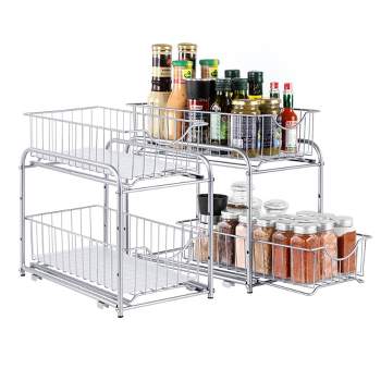 2-Tier Mesh Organizer Baskets with Sliding Drawers – Sorbus Home