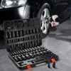 VEVOR 1/2" Drive Impact Socket Set, 43 Piece Deep & Shallow Socket Set SAE 3/8" to 1-1/2", 6 Point Cr-Mo Alloy Steel for Auto Repair, BLACK - 2 of 4