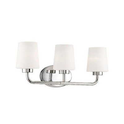 Capra Polished Nickel 3-Light Bathroom Vanity Fixture