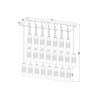 Alton 54" Modern Linear Chandelier - 23 Lights, Dimmable, Damp Rated, Steel Construction - 3 of 4