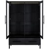 Chery Life 60'' Tall Display Cabinet with Tempered Glass Door, Two Drawers, Modern Style Storage Cabinet for Living Room, Office & Study - 3 of 4