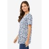 Woman Within Plus Size Perfect Printed Short-Sleeve V-Neck Tee - 4 of 4