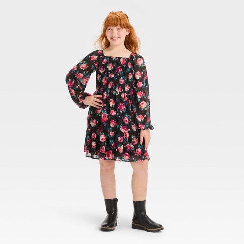 Target girls black on sale dress