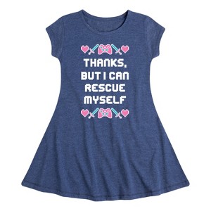 Girls' - Instant Message - Rescue Myself Fit & Flair Cap Sleeve Dress - 1 of 3