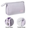 Unique Bargains PU Leather Makeup Bag Large Makeup Bag Make Up Brush Organizer Bag Toiletry Bag for Women 1 Pcs - 3 of 4