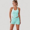 Anna-Kaci Active Women's Scoop Neck Racerback Tank Top with Handkerchief Hem and Built-In Shelf Bra for Low Impact Activity - 4 of 4