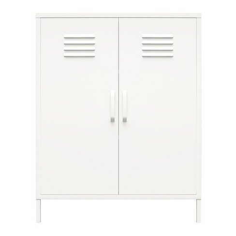 Small Space Wood Storage Cabinet Black Metal - Brightroom™ : Target
