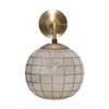 Storied Home Capiz and Metal Wall Sconce with Detail Brass - 2 of 4