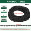 Unique Bargains Vintage 2-Conductor 18 AWG Twisted Cloth Covered Wire - 2 of 4