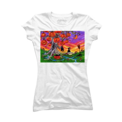 Junior's Design By Humans WAITING FOR HALLOWEEN By Buddyforme T-Shirt