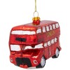 NORTHLIGHT 4.25'' Double Decker "London" Tour Bus Glass Christmas Ornament - Red - 4 of 4